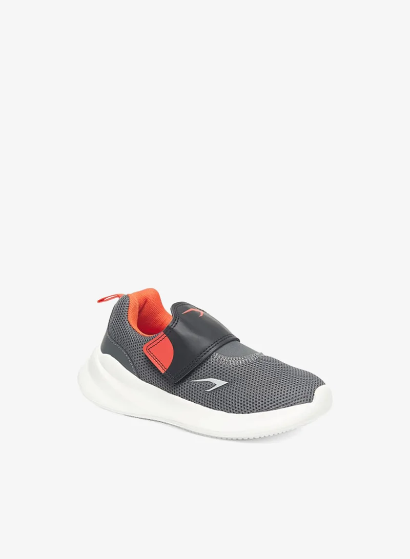 Dash Boys Textured Sports Shoes with Hook and Loop Closure